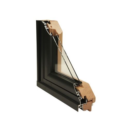 Finestra in legno - KALORY® MIXTE - KAWNEER - in alluminio / a battente / a doppi vetri