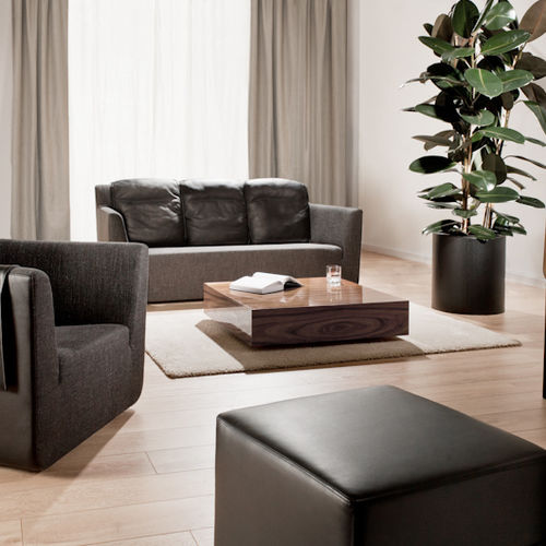 Divano contemporaneo - NOBEL - Comforty - in tessuto / in pelle / marrone