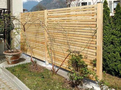 Rete frangivista a pannello - TAILOR - Braun Wuerfele - in larice / divisorio