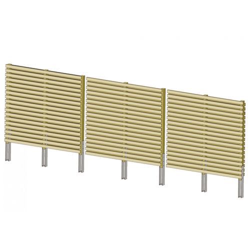 Rete frangivista a pannello - HORIZONTAL 2.0 - Braun Wuerfele - in pino / in larice / divisorio