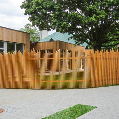Recinzione paravista - STABELLO - Braun Wuerfele - a pannelli / a sbarre / da giardino