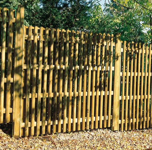 Recinzione a pannelli - LIMES - Braun Wuerfele - da giardino / in pino / in larice