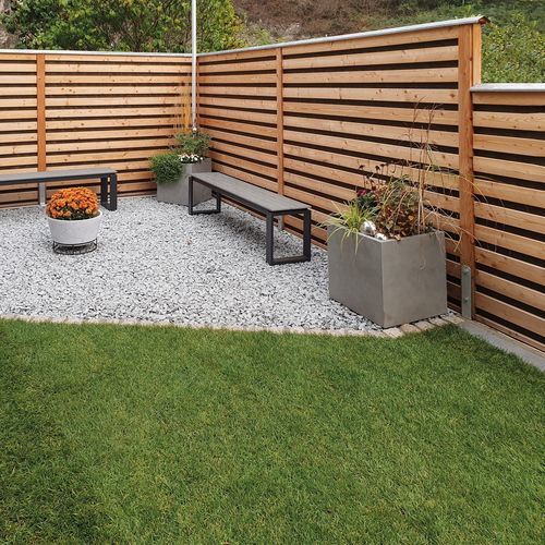 Barriera antirumore prefabbricata - JUNIOR - Braun Wuerfele - in pino / in larice / per recinzione