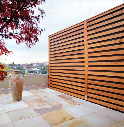 Barriera antirumore prefabbricata - LIMES - Braun Wuerfele - in pino / in larice / per recinzione