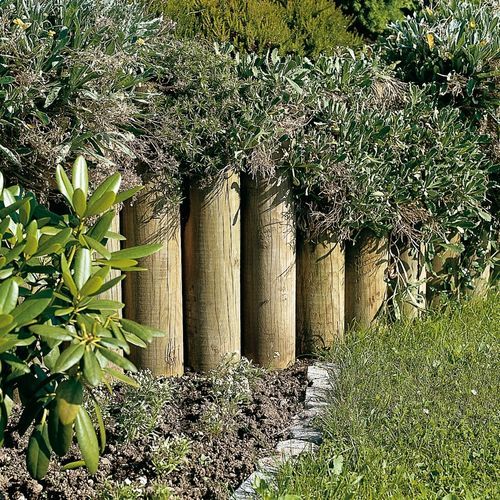 Bordura da giardino - KIEFER - Braun Wuerfele - divisoria / di protezione / per allestimenti paesaggistici