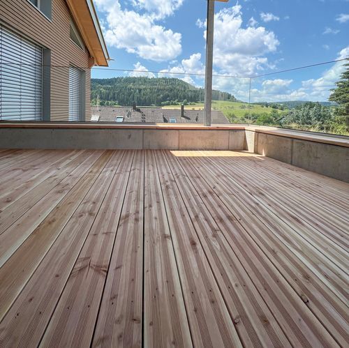 Listone per esterno in pino - 9 series - Braun Wuerfele - in larice / in douglas / aspetto legno