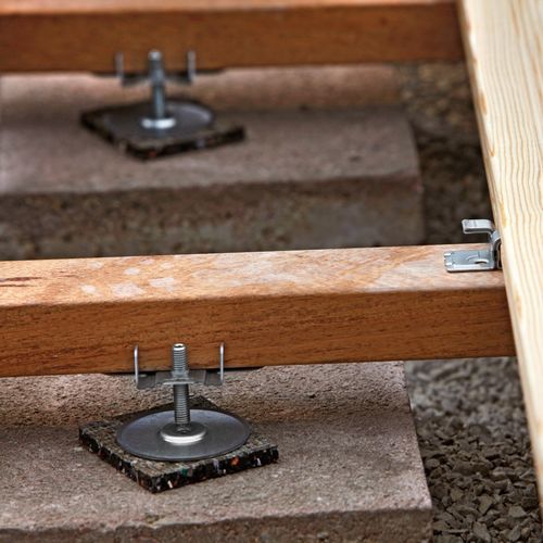 Struttura per pavimento sopraelevato in acciaio galvanizzato - NIVODECK®/KLEBEPAD/PLANOFORM® - Braun Wuerfele - in polipropilene / autolivellante / per esterno