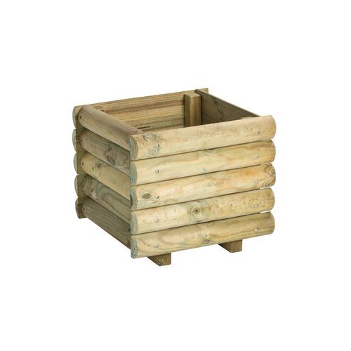 Fioriera in legno - POTSDAM - Braun Wuerfele - rettangolare / quadrata / su misura