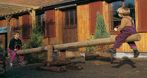 Altalena basculante in legno - TILMAN - Braun Wuerfele - per parco giochi