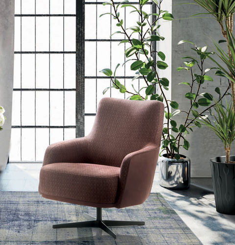 Poltrona contemporanea - CANDY - marac srl - in pelle / in tessuto / in metallo