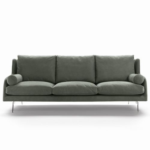 Divano contemporaneo - LARSEEN - marac srl - in tessuto / in pelle / con rivestimento rimovibile