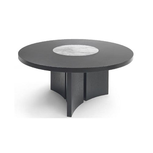 Tavolo contemporaneo - ASTER - marac srl - in marmo / con supporto in legno / rotondo