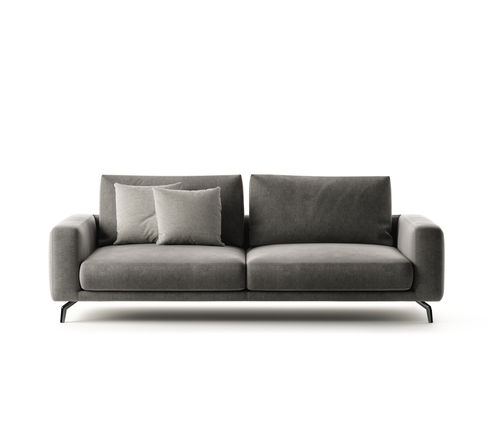 Divano modulare - LIONE - marac srl - contemporaneo / in tessuto / in pelle