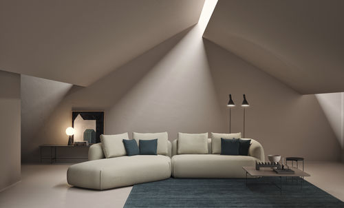 Divano modulare - ALAND - marac srl - contemporaneo / in tessuto / in pelle