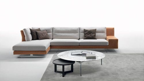 Divano modulare - TALETE - marac srl - contemporaneo / in tessuto / in pelle