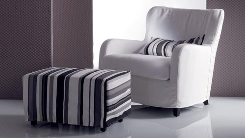 Poltrona contemporanea - MIMILLA - marac srl - in tessuto / con poggiapiedi / con rivestimento rimovibile