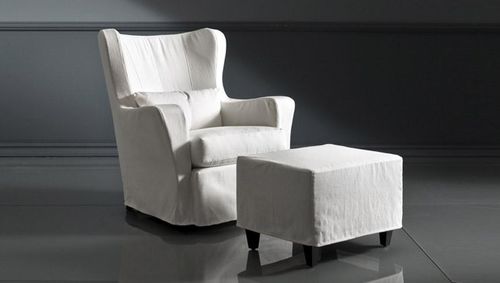 Poltrona contemporanea - CAMY - marac srl - in tessuto / con poggiapiedi / con rivestimento rimovibile