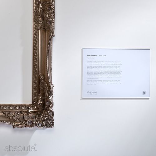 Cartello pubblicitario da bancone - Label Holder - Absolute Museum & Gallery Products Ltd - da parete / da interno / in alluminio