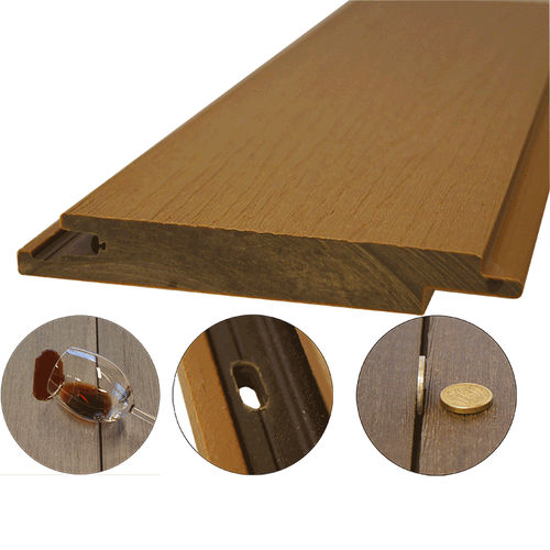 Listone per esterno in composito - SMARTCAPT&G - Green Plank AB - aspetto legno / contract / di lunga durata