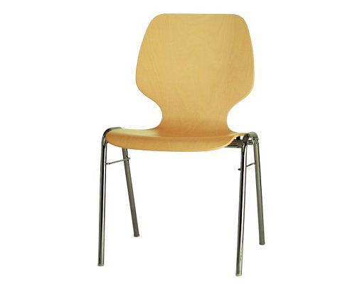 Sedia contemporanea - 200 S-10T - Embru - in compensato stampato / in legno / impilabile