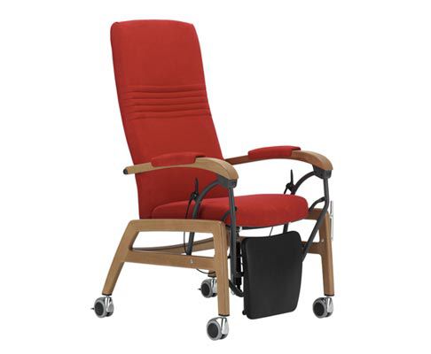 Poltrona medica in tessuto - CARE 7200 - Embru - in legno / con rotelle