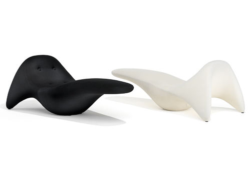 Chaise longue contemporanea - COLANI 9900 - Embru - in tessuto / bianca