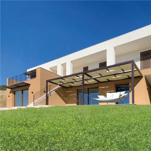 Pergola autoportante - KUBE - Giulio Barbieri S.r.l. - addossata / in alluminio / in PVC