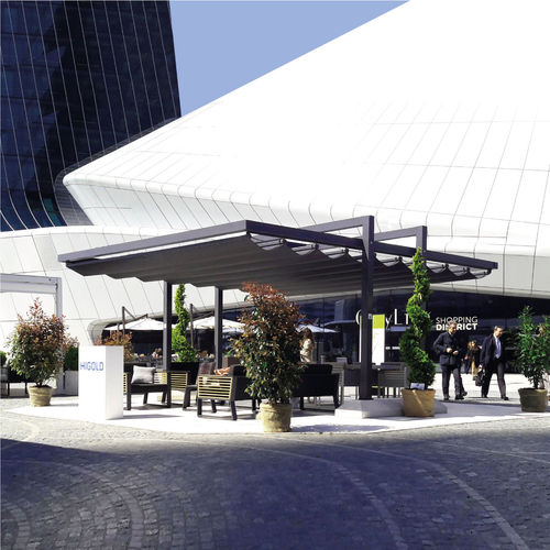 Pergola autoportante - ALBATRO - Giulio Barbieri S.r.l. - addossata / in alluminio / in PVC