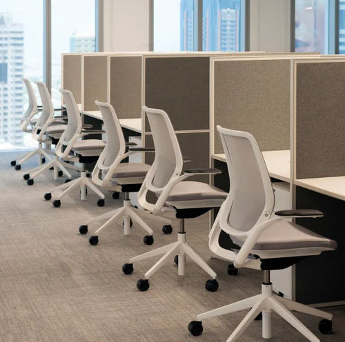 Sedia da ufficio contemporanea - EVA - Steelcase - da interno / in tessuto / con supporto in alluminio