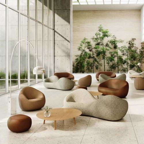 Divano contemporaneo - JEAN - Steelcase EMEA - in tessuto / rosso / blu