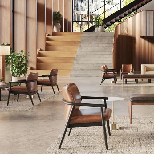 Sedia visitatore vintage - FULTON  - Steelcase - da interno / in legno / in tessuto
