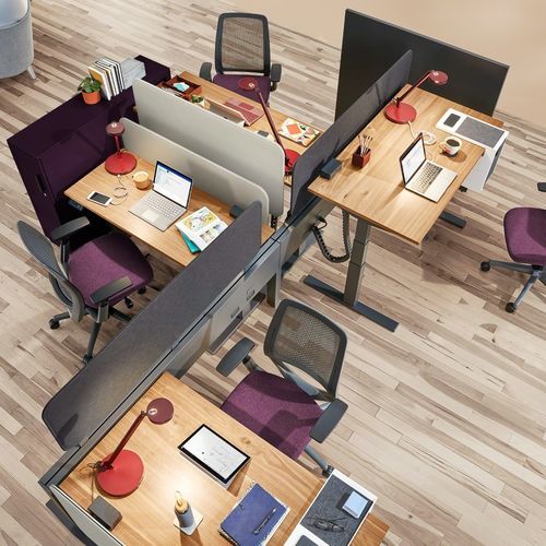 Scrivania bench - MIGRATION SE - Steelcase - da terra / contemporanea / in acciaio