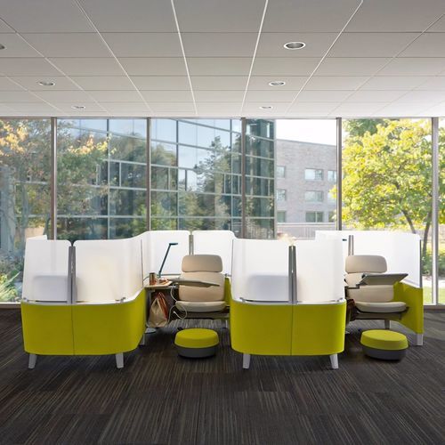Ufficio POD con illuminazione integrata - BRODY - Steelcase - regolabile / modulabile / con separatore integrato
