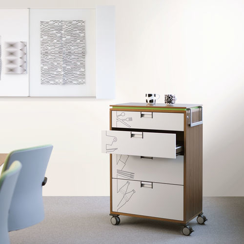 Carrello portavivande per trasporto pasti - CATERING MOBY - Steelcase EMEA - per bibite / di servizio / personalizzabile