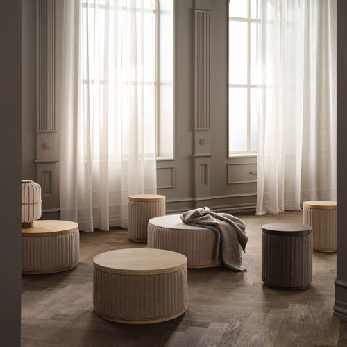 Pouf contemporaneo - RIGATO - Steelcase EMEA - in legno / in quercia naturale / in tessuto