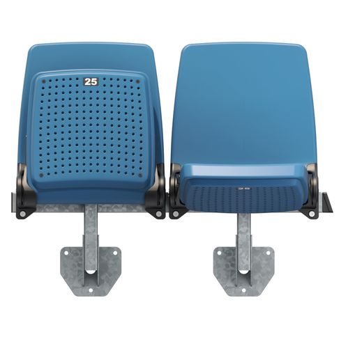 Sedia per gradinata ribaltabile - SITTEM 440 - Daplast, S.L. - con schienale alto / con schienale basso / contemporanea