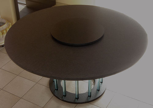 Tavolo contemporaneo - LIGHTWEIGHT STONE : BLACK GRANITE - BROCATELLE - in marmo / in pietra naturale / rotondo