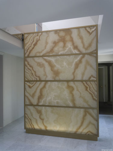 Pannello decorativo da parete - TRANSLUCENT MARBLE : ONYX - BROCATELLE - retroilluminato / in pietra naturale / liscio