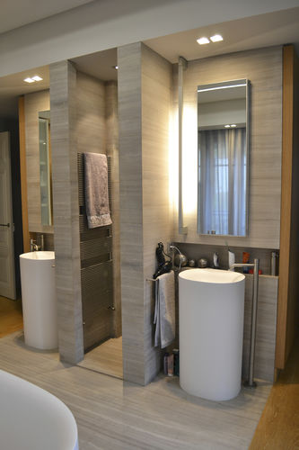 Bagno contemporaneo - TRADITIONAL STONE : SILK STONE - BROCATELLE - in pietra naturale