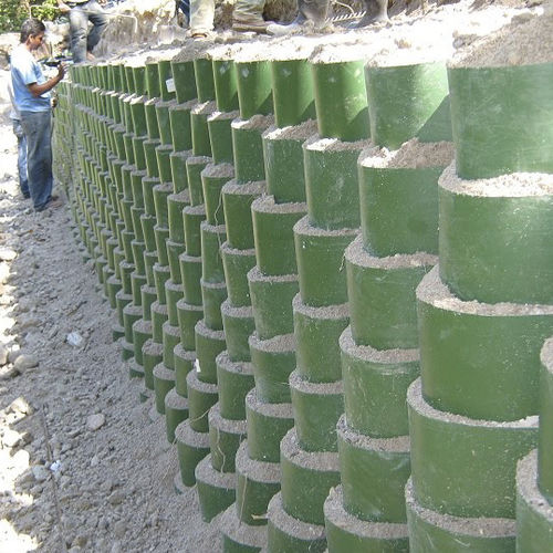 Muro di contenimento in calcestruzzo - ENVIROGRID - Midwest Construction Products - modulare / prefabbricato / per strada