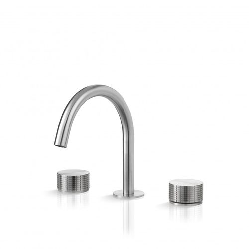 Miscelatore doppio comando per lavabo - KRO201 - Linki - da appoggio / in acciaio / da bagno