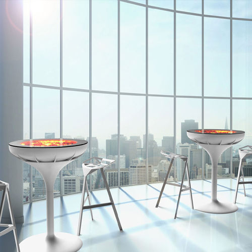 Tavolo alto design originale - THE GOBLETS OF FIRE VE 01 / VE 02 / VE 03 - vanixa srl - in vetro / rotondo / per uso residenziale
