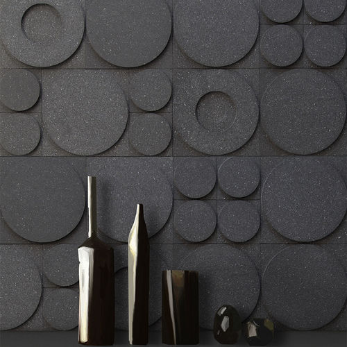 Piastrella in lavica - Nero Sicilia - da interno / da parete / 20x20 cm