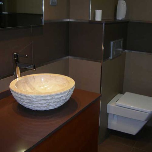 Lavabo da appoggio - TH-007-BLB - Tercocer - in marmo / rotondo / contemporaneo