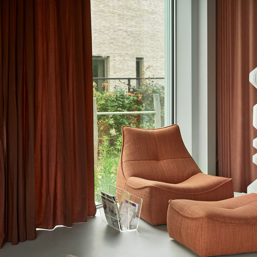 Tessuto per tende - GRAFIET 70 - KENDIX - a tinta unita / in poliammide / in nylon
