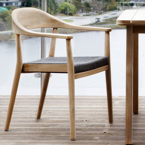 Sedia da pranzo design scandinavo - 251 101 COPENHAGEN - OASIQ - da esterno / in teak / in corda