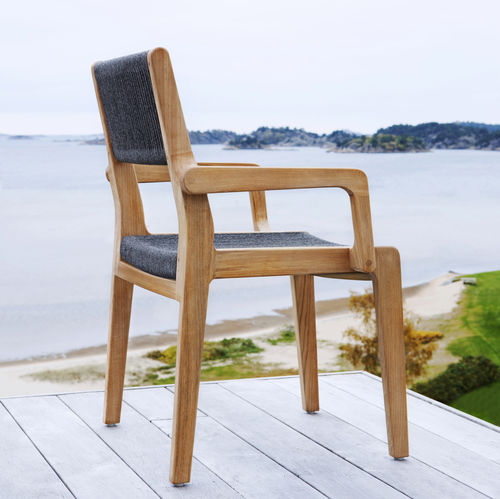 Sedia da pranzo contemporanea - 250 100 SKAGEN - OASIQ - da esterno / in tessuto / in teak