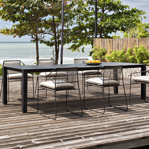 Tavolo da pranzo contemporaneo - 600 111 MACHAR - OASIQ - in teak / in alluminio / in HPL