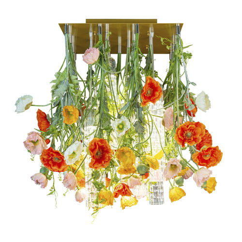Lampadario design originale - POPPY  - VGnewtrend - in acciaio verniciato / in vetro di Murano / da 6 lampadine