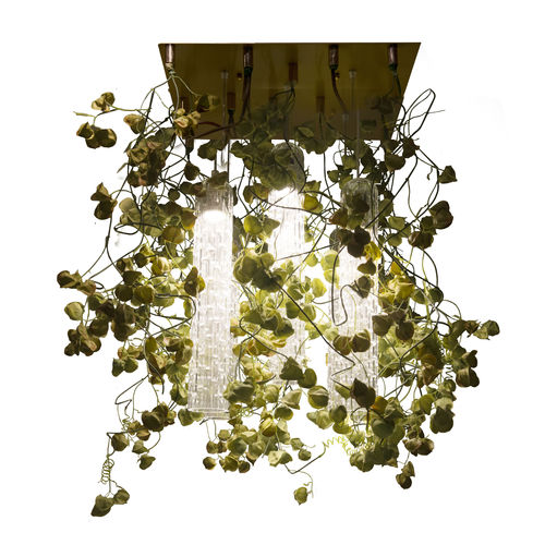 Lampadario design originale - PHYSALIS - VGnewtrend - in acciaio verniciato / in vetro di Murano / da 6 lampadine